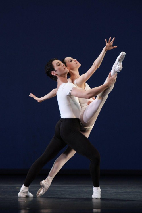 Natalia Magnicaballi and Michael Cook in Movements for Piano and Orchestra.Photo by Carol Pratt