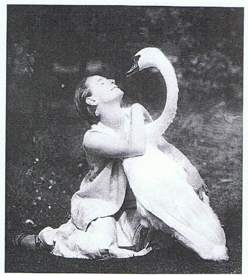 Pavlova con Jack, su cisne preferido, en él encontró inspiración.