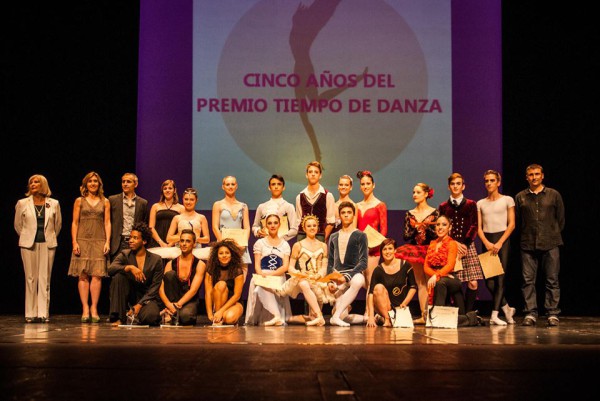 Ganadores del V Premio Tiempo de Danza organizado por la Asociación Amigos de la Danza de Murcia. Foto: Pepe H. Gentileza AAD.