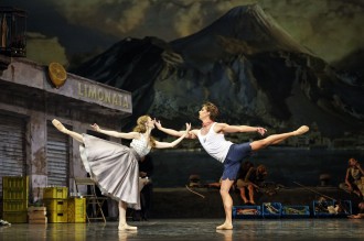 Ulrik Birkkjaer (Gennaro) y Amy Watson (Teresina). Foto: Costin Radu. Gentileza Real Ballet de Dinamarca.