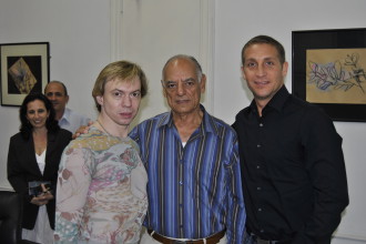 Vladmir Malakhov, el Ministro de Cultura de Cuba, Rafael Bernal, y Paul Seaquist. Foto gentileza Seaquist Dance Marketing. 