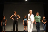 El bailarín y coreógrafo Tadashi Endo en el marco de la residencia artística que se realizó en México, dictó una conferencia magistral sobre butoh. Foto: Alfonso Loranca.