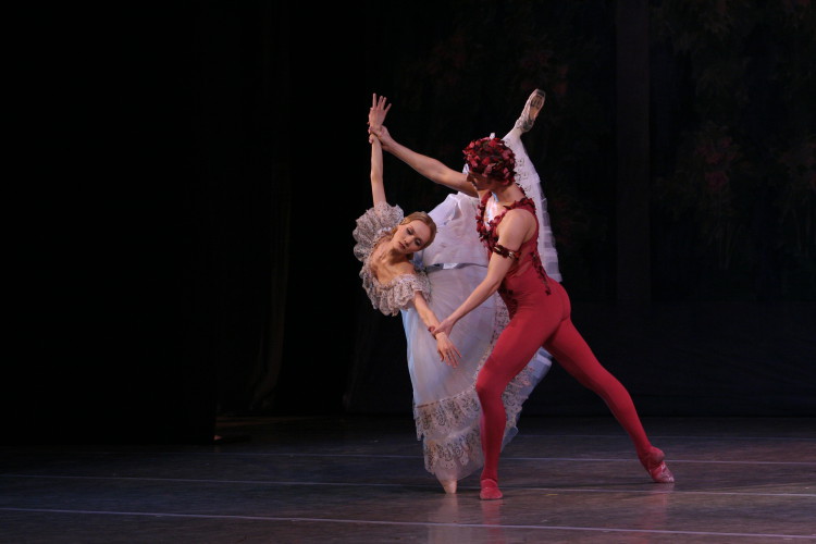 “El espectro de la rosa”, es otra de las obras emblemáticas de los Ballet Russes de Diaghilev, creada por Kikhail Fokine. Foto:  Natalia Razina. Gentileza JFKC.