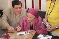 Alicia Alonso, directora del Ballet Nacional de Cuba, lanza el sello postal en homenaje a la obra "Dioné", de la que fue protagonista hace 75 años. Foto: Nancy Reyes. Gentileza NR.