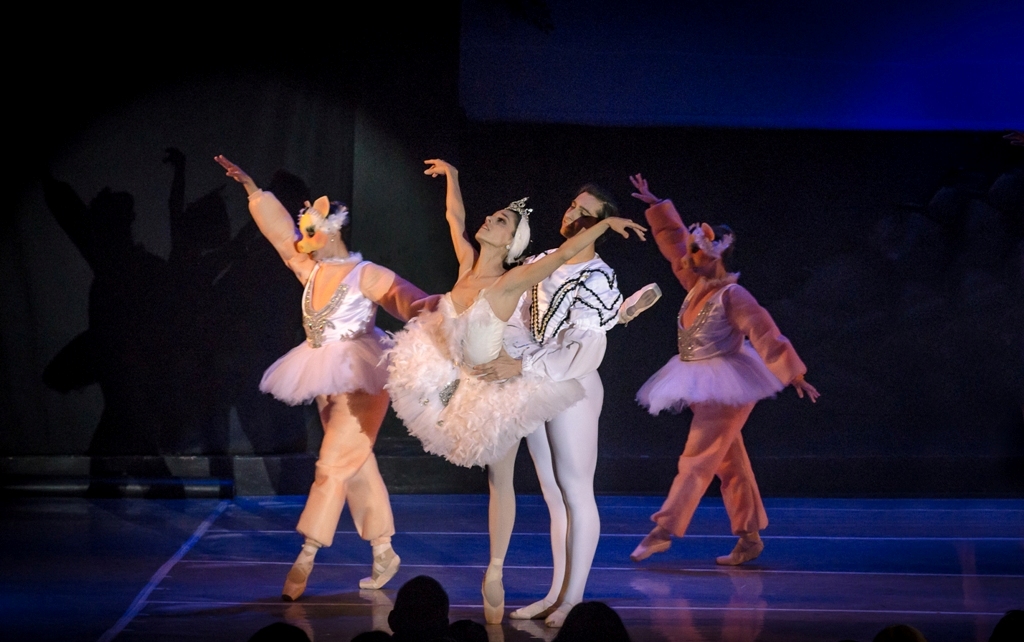 Todos los domingos, la Fundación Konex presenta en su horario habitual de las 11 de la mañana el ballet en versión para niños “El lago de los cisnes y las Princesas Encantadas”. Foto: Carlos Villamayor.     Gentileza FAyC.