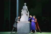 Harrison James, Hannah Fischer y Piotr Stanczyk en "The Winter’s Tale", con coreografía de Christopher Weeldon. Foto: Karolina Kuras. Gentileza NBC.