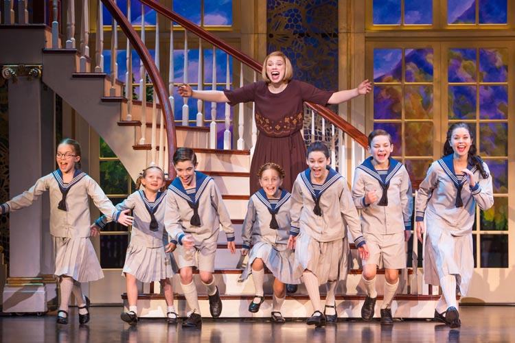 "The Sound of Music", en el Opera House del Kennedy Center, protagonizada por Charlotte Maltby junto a la troupe von Trapp. Foto: Jeremy Daniel. Gentileza JFKC.