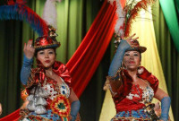 Morenadas, una de las danzas ttípicas boilivianas que serán interpretadas por diversos grupos durante los tres días del Festival Oruro en el Teatro Gala. Foto gentileza TG.