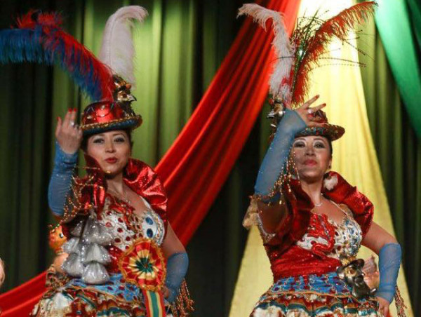 Morenadas, una de las danzas ttípicas boilivianas que serán interpretadas por diversos grupos durante los tres días del Festival Oruro en el Teatro Gala. Foto gentileza TG. 