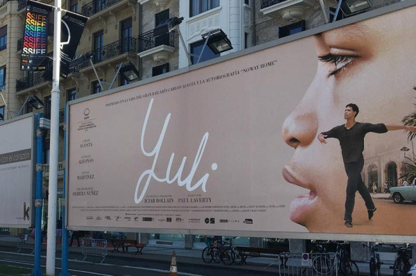 Afiche promocional de “Yuli”, film que marca la tercera participación de la directora catalana Icíar Bollaín y que compite por la Concha de Oro. Gentileza Acosta Danza. 