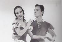 Olga Ferri y Enrique Lommi, en “Giselle”, ambos formaron parte de una generación de notables intérpretes y destacados maestros. Foto: Miguel Micciche. Gentileza Patricia Casañas.