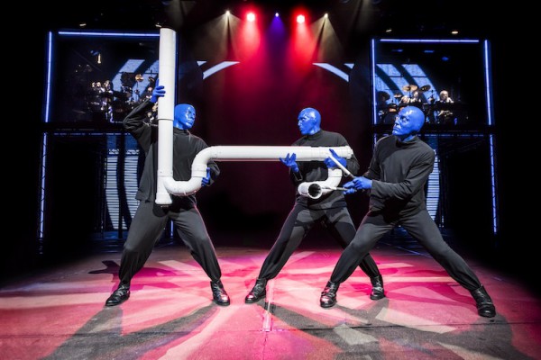 Blue Man Group pasó a ser parte de la compañía Cirque du Soleil después de largos años en el off Broadway. Foto gentileza de Blue Man Group Production y JFKC.
