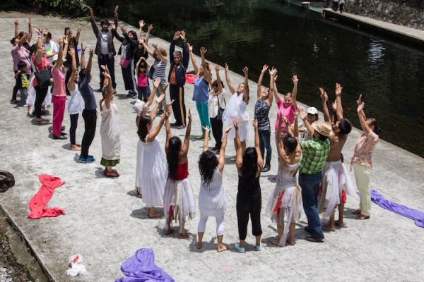 Activistas en el encuentro en Morelos, México, 2015, en defensa del acceso al agua limpia. Foto gentileza GWD.