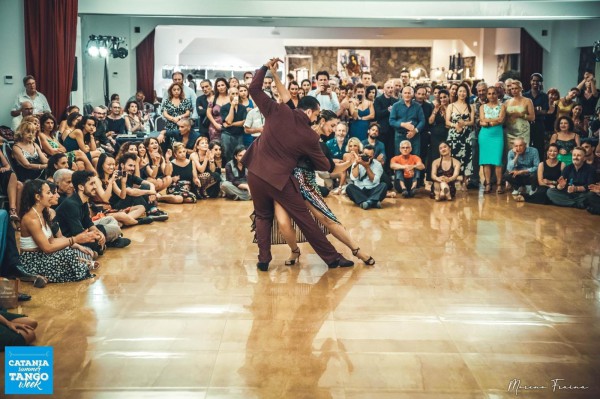 Graziella Pulvirente y Rino Fraina en el Catania Summer Tango Week. Foto gentileza CSTW.